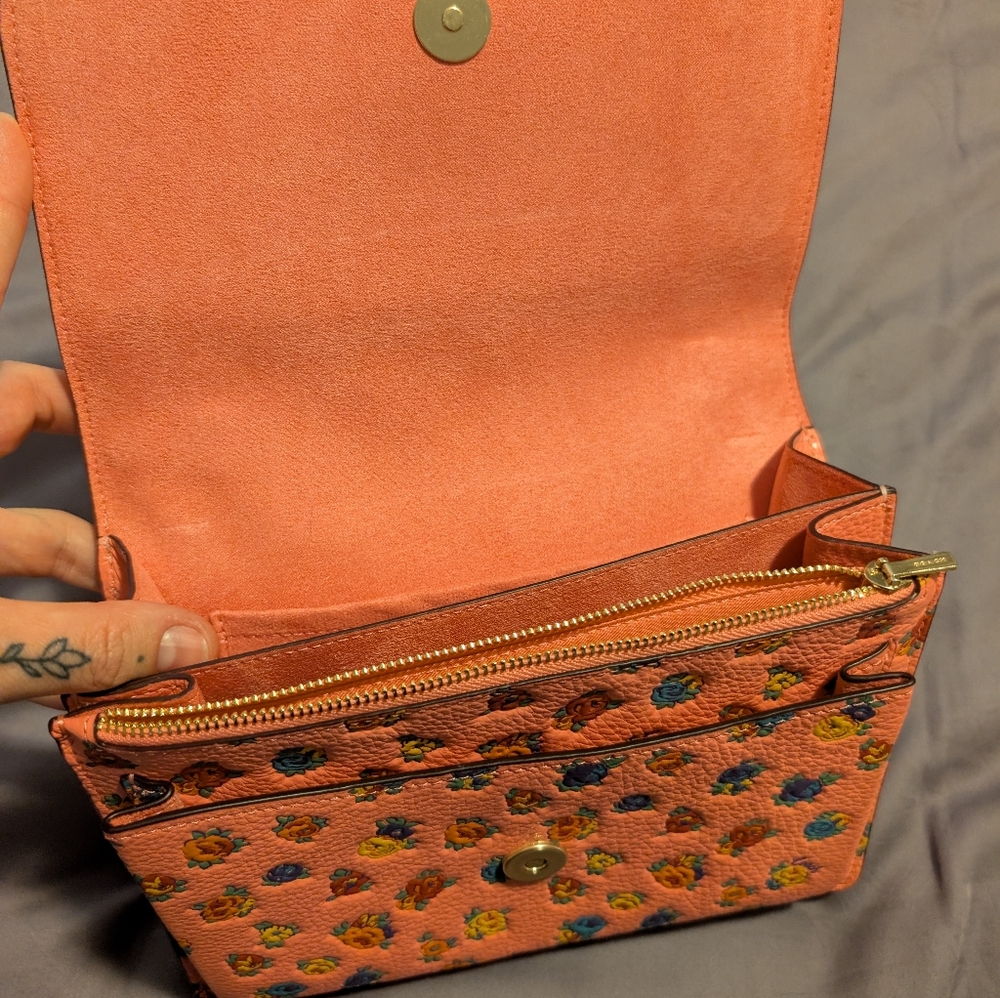 Coach Coral Floral Crossbody Bag